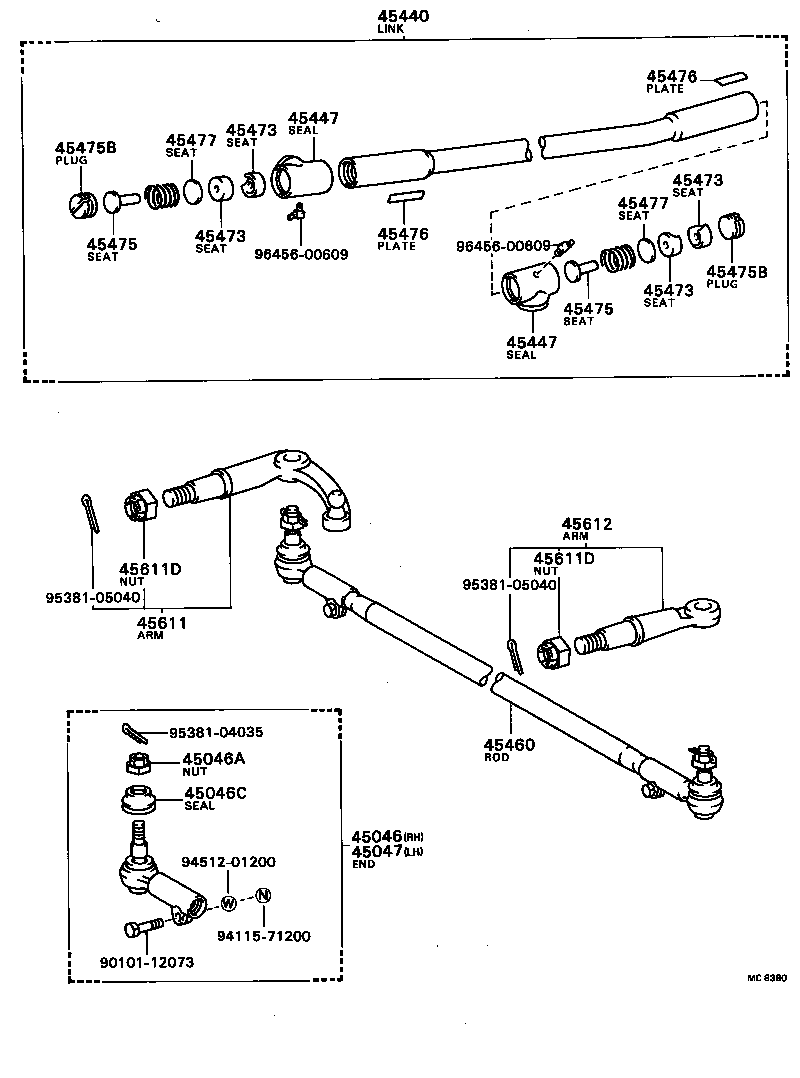  DYNA |  FRONT STEERING GEAR LINK