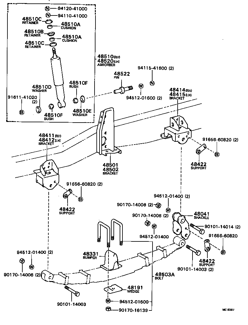  DYNA |  FRONT SPRING SHOCK ABSORBER