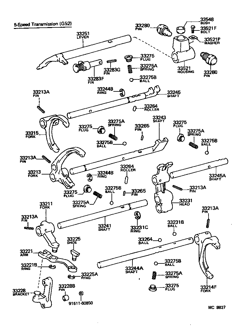  HILUX |  GEAR SHIFT FORK LEVER SHAFT MTM