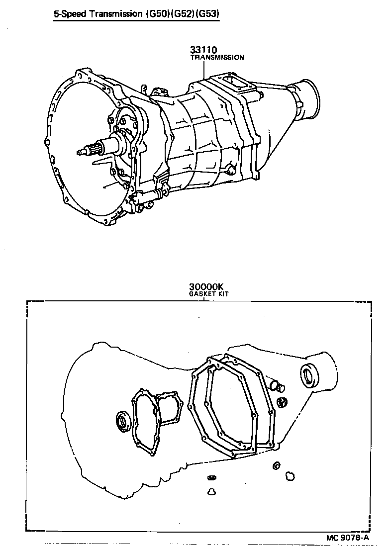  LITEACE |  TRANSAXLE OR TRANSMISSION ASSY GASKET KIT MTM
