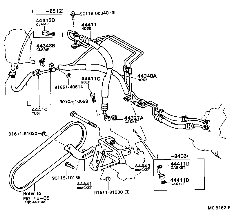  CAMRY |  POWER STEERING TUBE