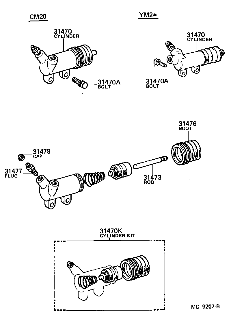  LITEACE |  CLUTCH RELEASE CYLINDER
