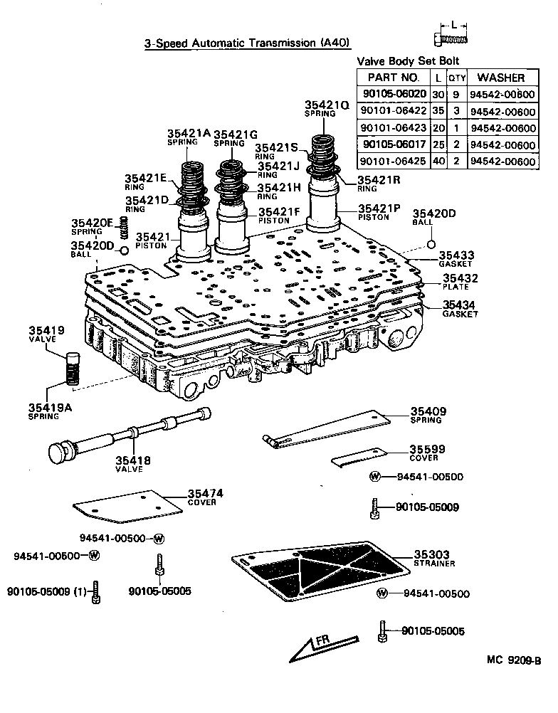  STARLET |  VALVE BODY OIL STRAINER ATM