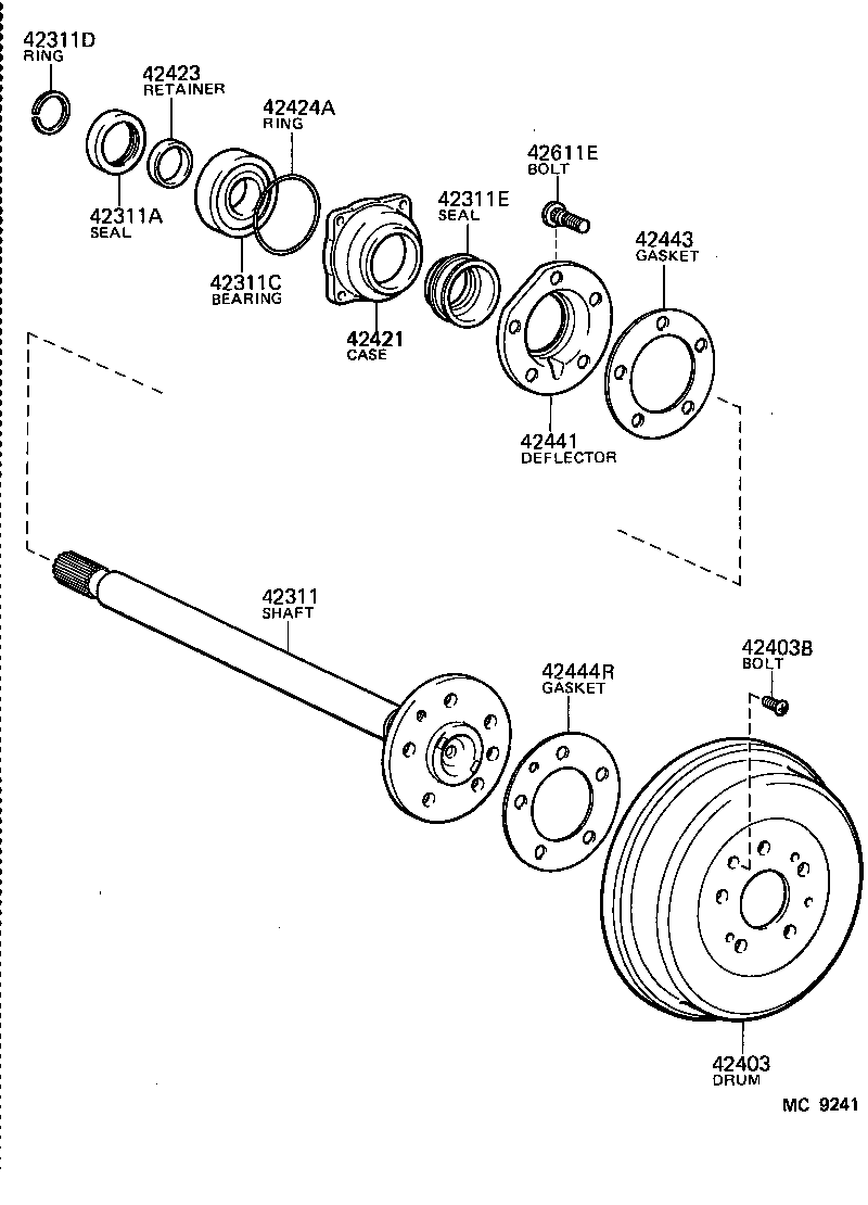  DYNA100 |  REAR AXLE SHAFT HUB