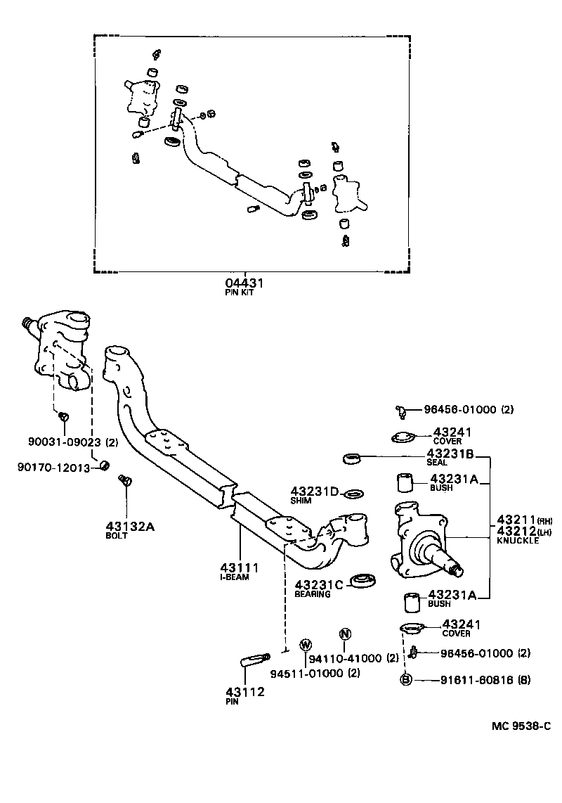  DYNA |  FRONT AXLE ARM STEERING KNUCKLE