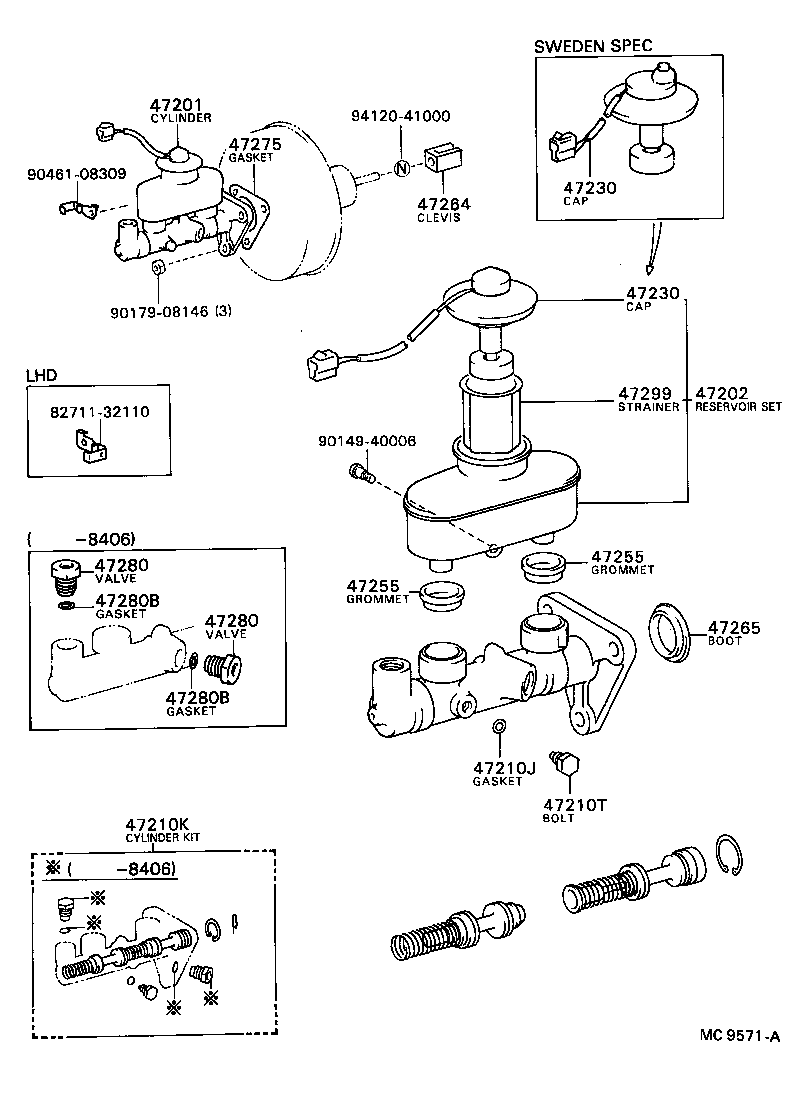  CAMRY |  BRAKE MASTER CYLINDER