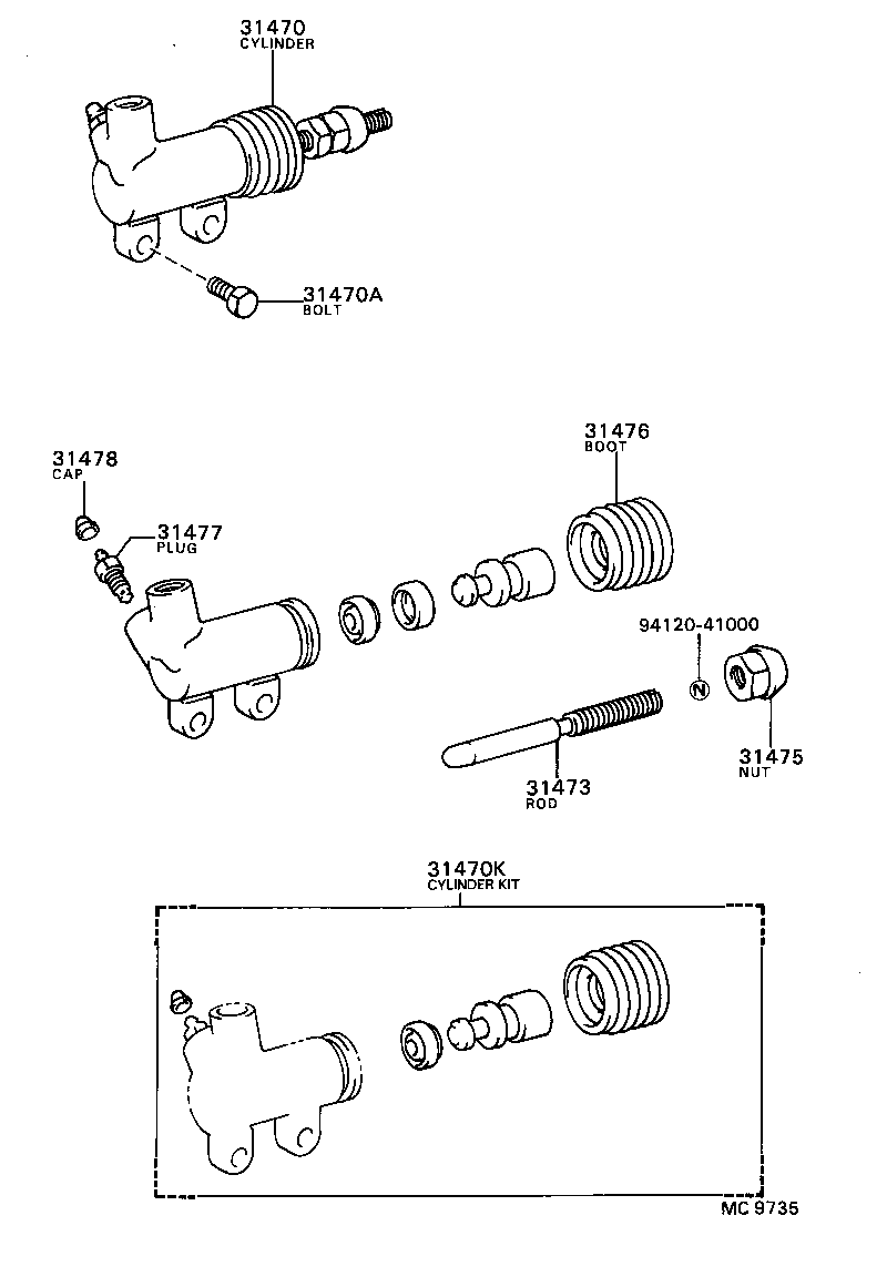  DYNA |  CLUTCH RELEASE CYLINDER