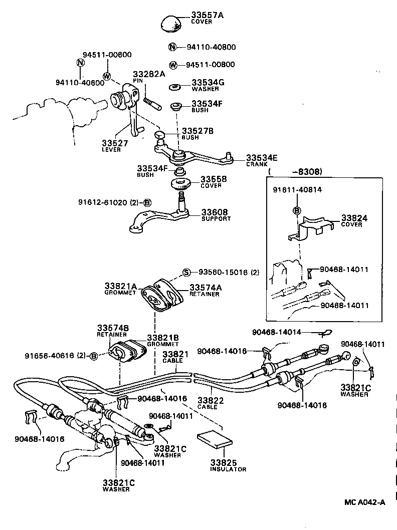  CAMRY |  SHIFT LEVER RETAINER
