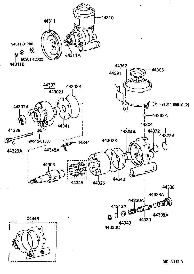  CROWN |  VANE PUMP RESERVOIR POWER STEERING