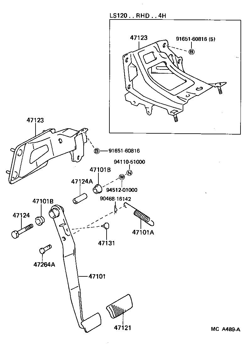  CROWN |  BRAKE PEDAL BRACKET