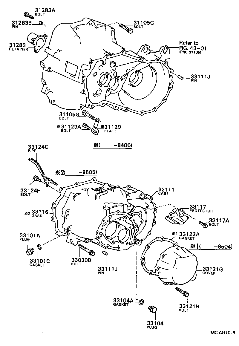  CAMRY |  CLUTCH HOUSING TRANSMISSION CASE MTM