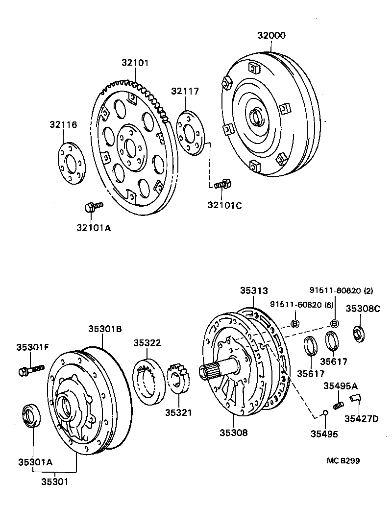  DYNA |  TORQUE CONVERTER FRONT OIL PUMP CHAIN ATM