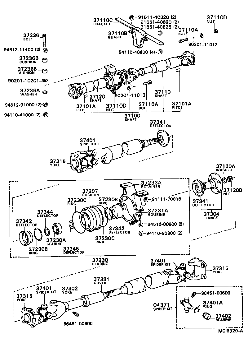  DYNA |  PROPELLER SHAFT UNIVERSAL JOINT