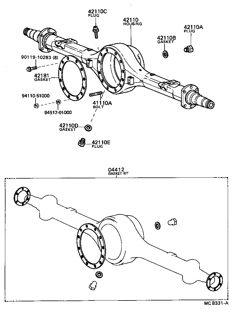  DYNA |  REAR AXLE HOUSING DIFFERENTIAL