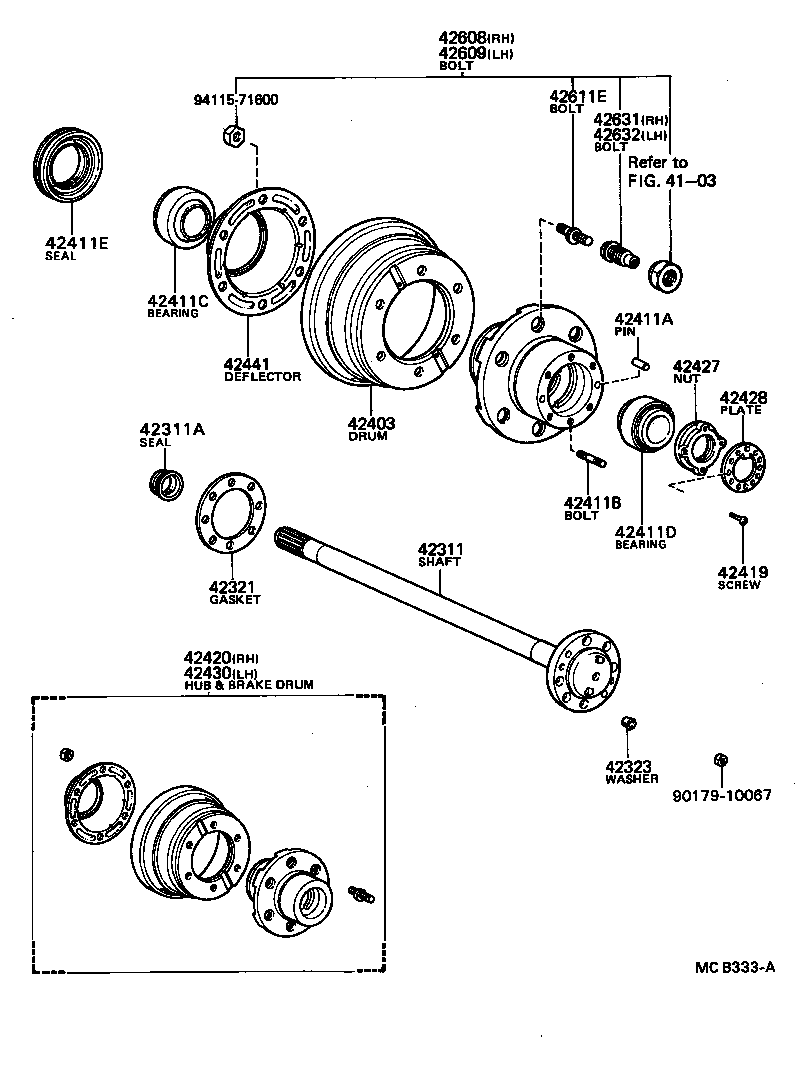  DYNA |  REAR AXLE SHAFT HUB