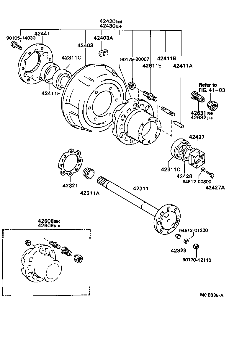  DYNA |  REAR AXLE SHAFT HUB