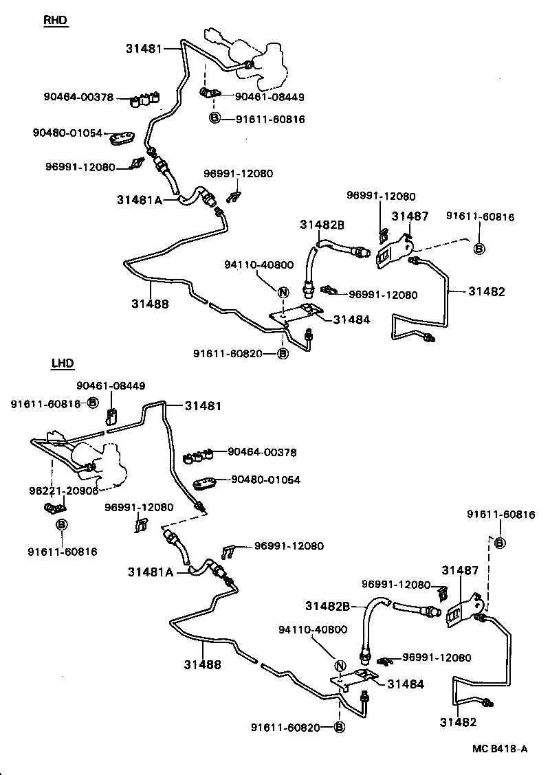  DYNA |  CLUTCH PEDAL FLEXIBLE HOSE