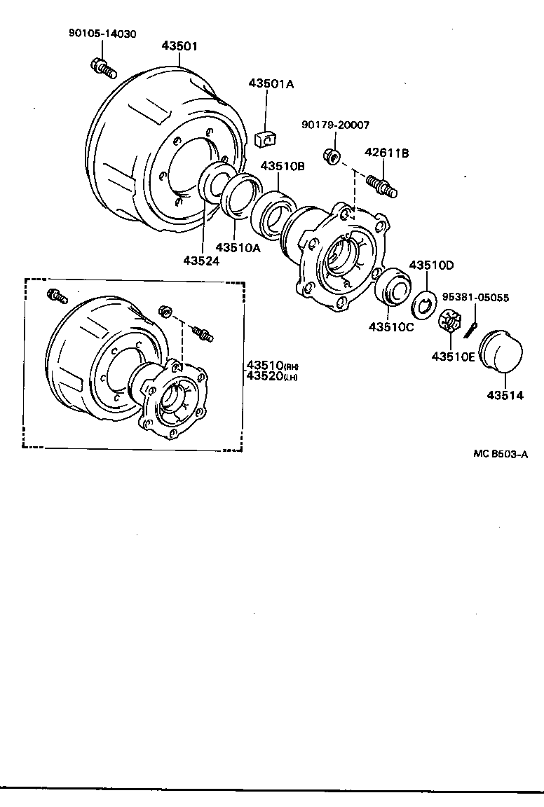  DYNA |  FRONT AXLE HUB