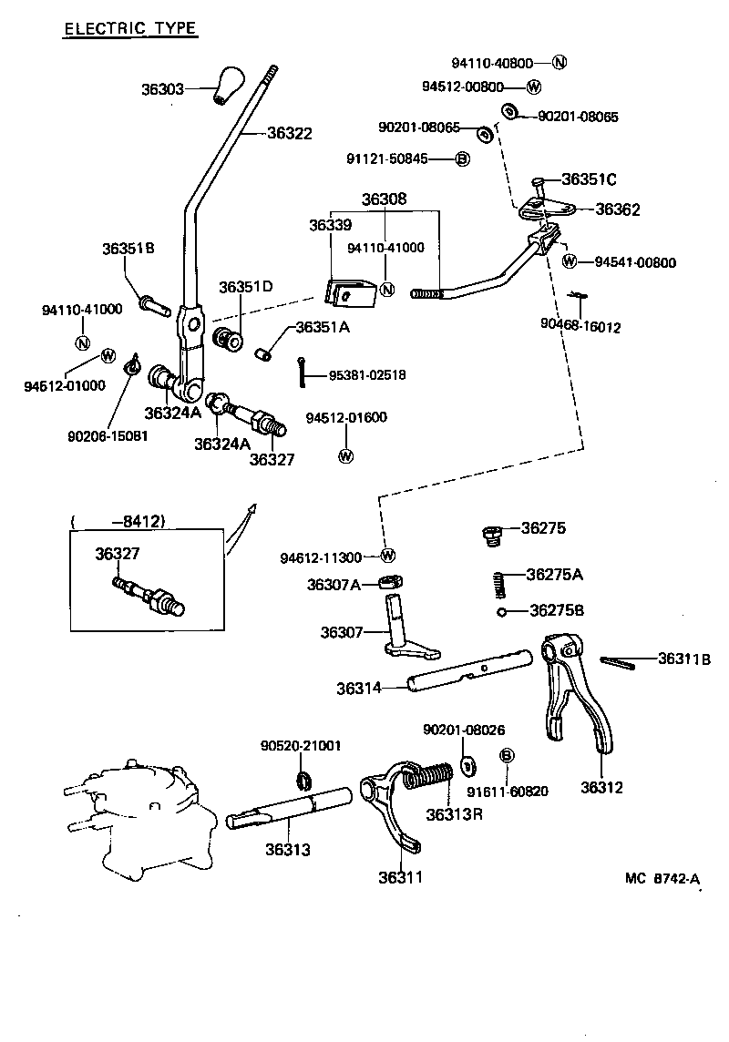  LAND CRUISER 60 |  TRANSFER LEVER SHIFT ROD