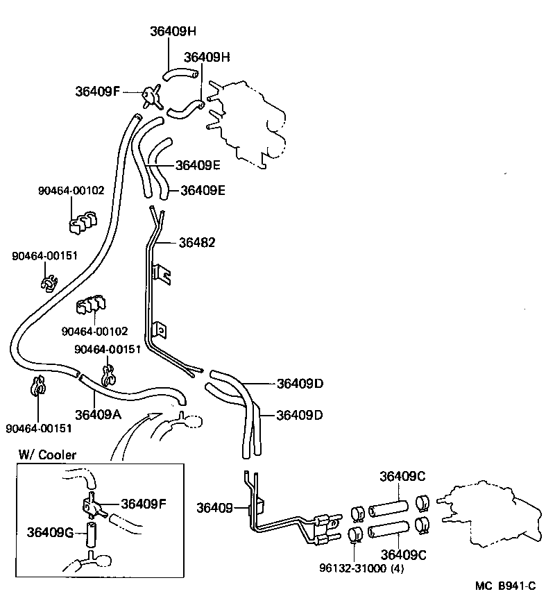  LAND CRUISER 60 |  TRANSFER VACUUM PIPING