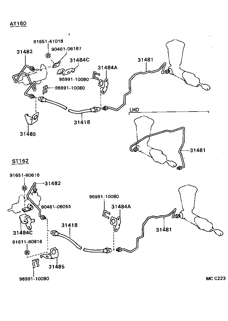  CELICA |  CLUTCH PEDAL FLEXIBLE HOSE