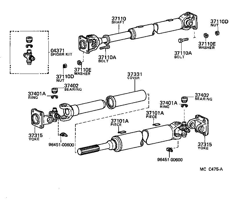  DYNA150 |  PROPELLER SHAFT UNIVERSAL JOINT