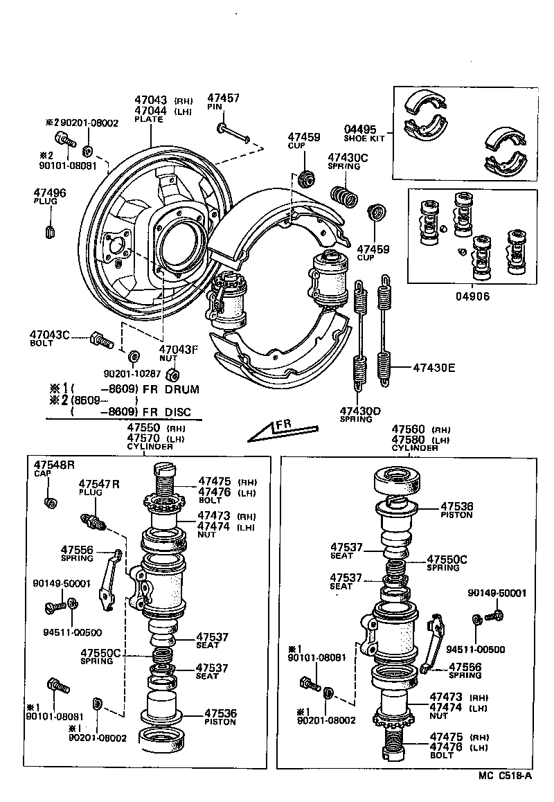  DYNA150 |  REAR DRUM BRAKE WHEEL CYLINDER BACKING PLATE