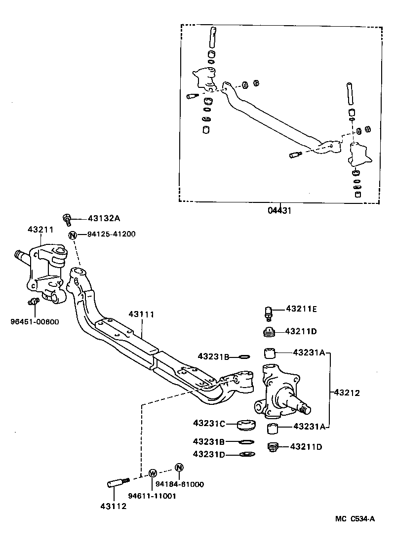  DYNA150 |  FRONT AXLE ARM STEERING KNUCKLE