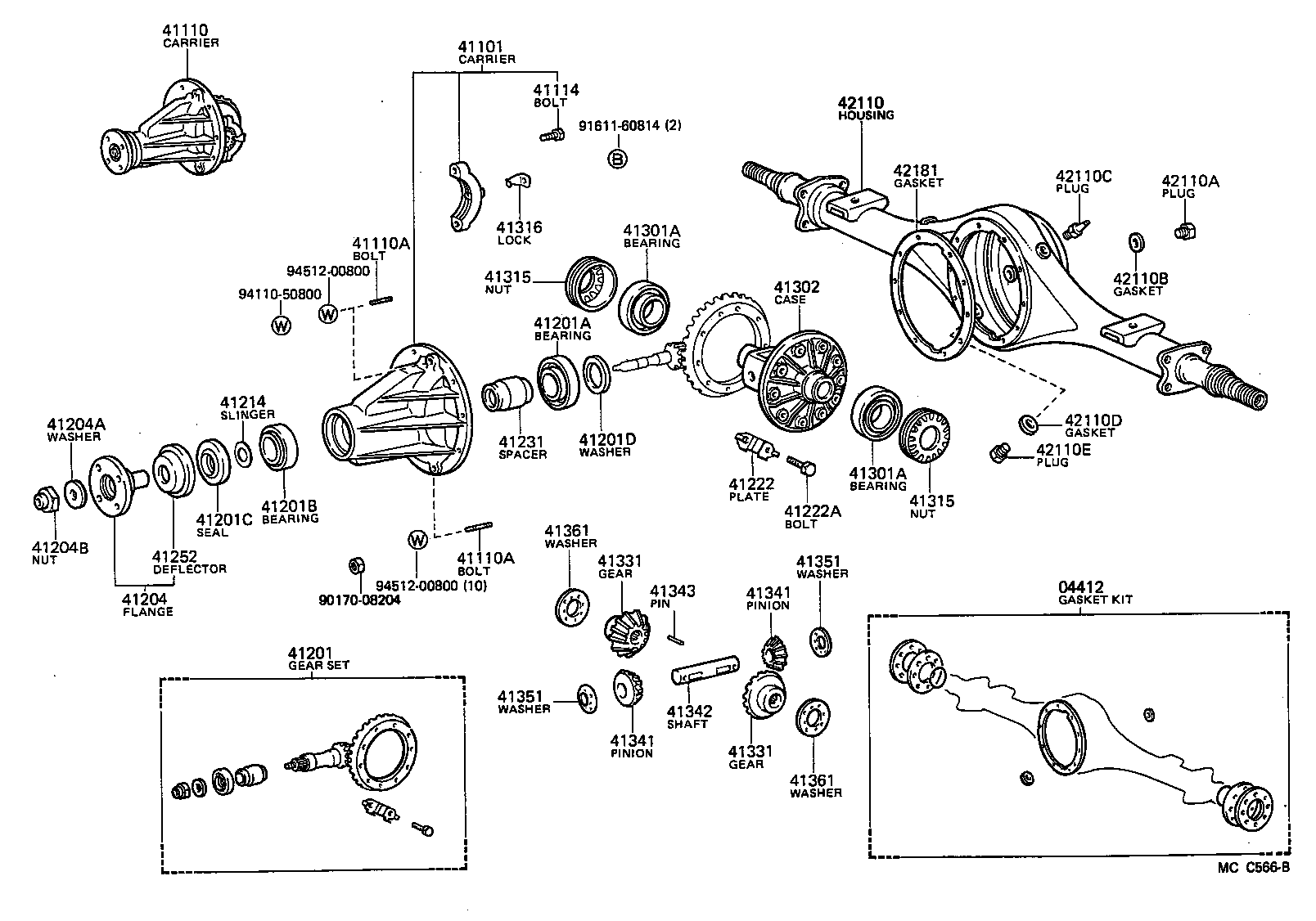  DYNA100 |  REAR AXLE HOUSING DIFFERENTIAL