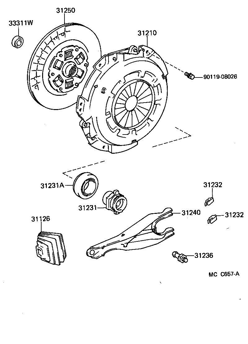  DYNA100 |  CLUTCH RELEASE FORK