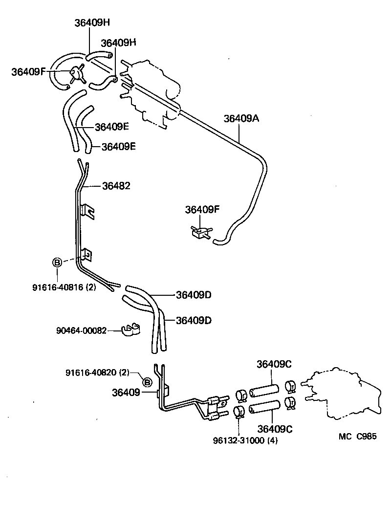  LAND CRUISER 60 |  TRANSFER VACUUM PIPING
