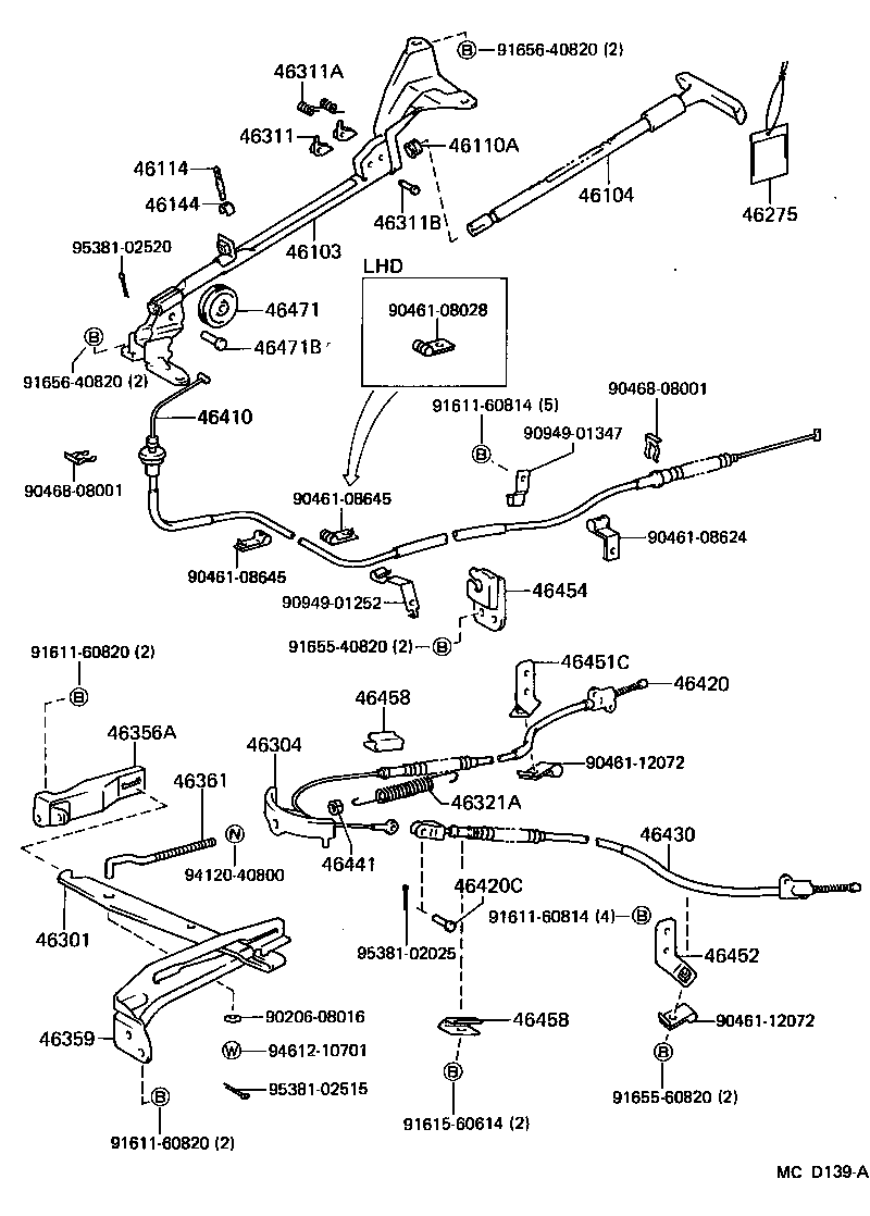  DYNA100 |  PARKING BRAKE CABLE