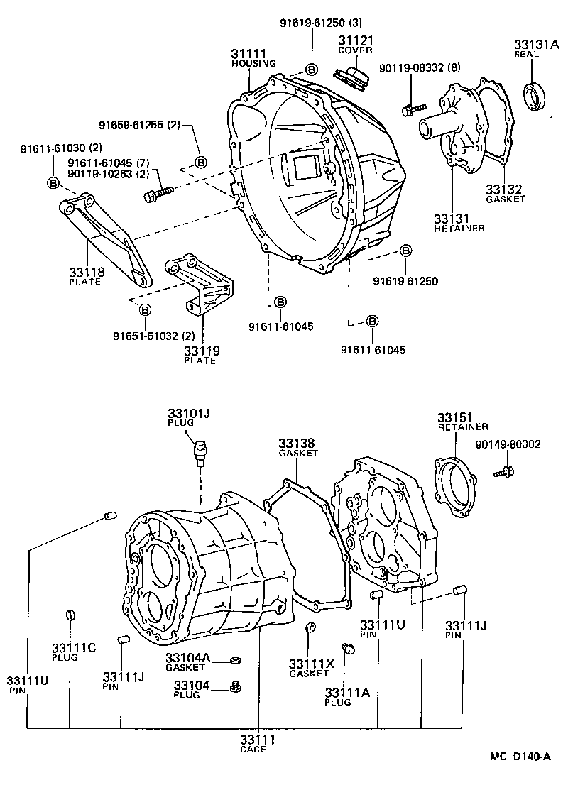  DYNA100 |  CLUTCH HOUSING TRANSMISSION CASE MTM