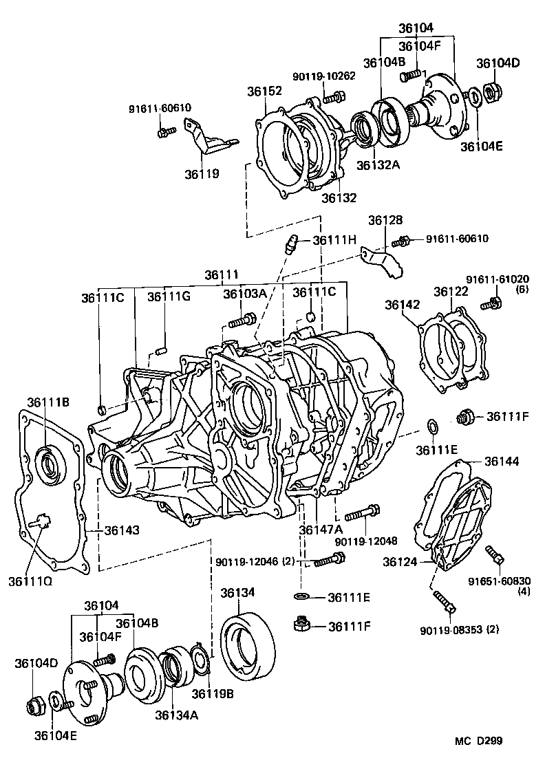  LAND CRUISER 60 |  TRANSFER CASE EXTENSION HOUSING