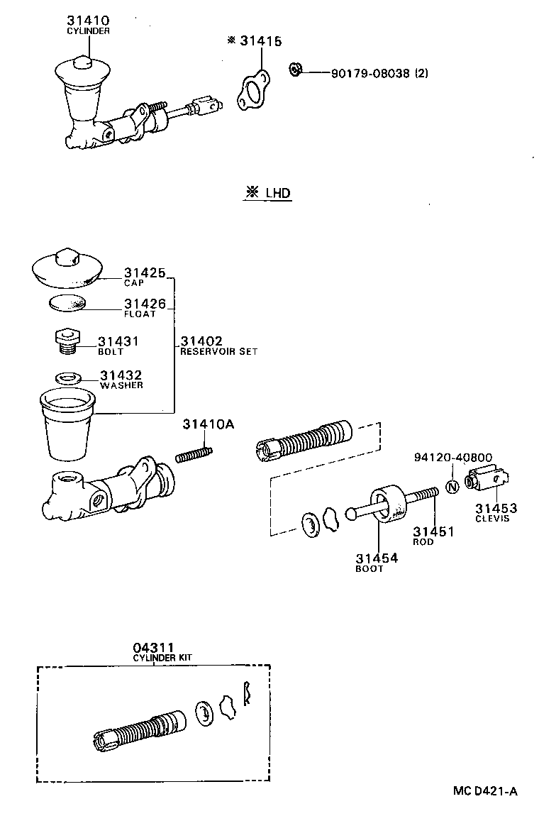  CELICA |  CLUTCH MASTER CYLINDER