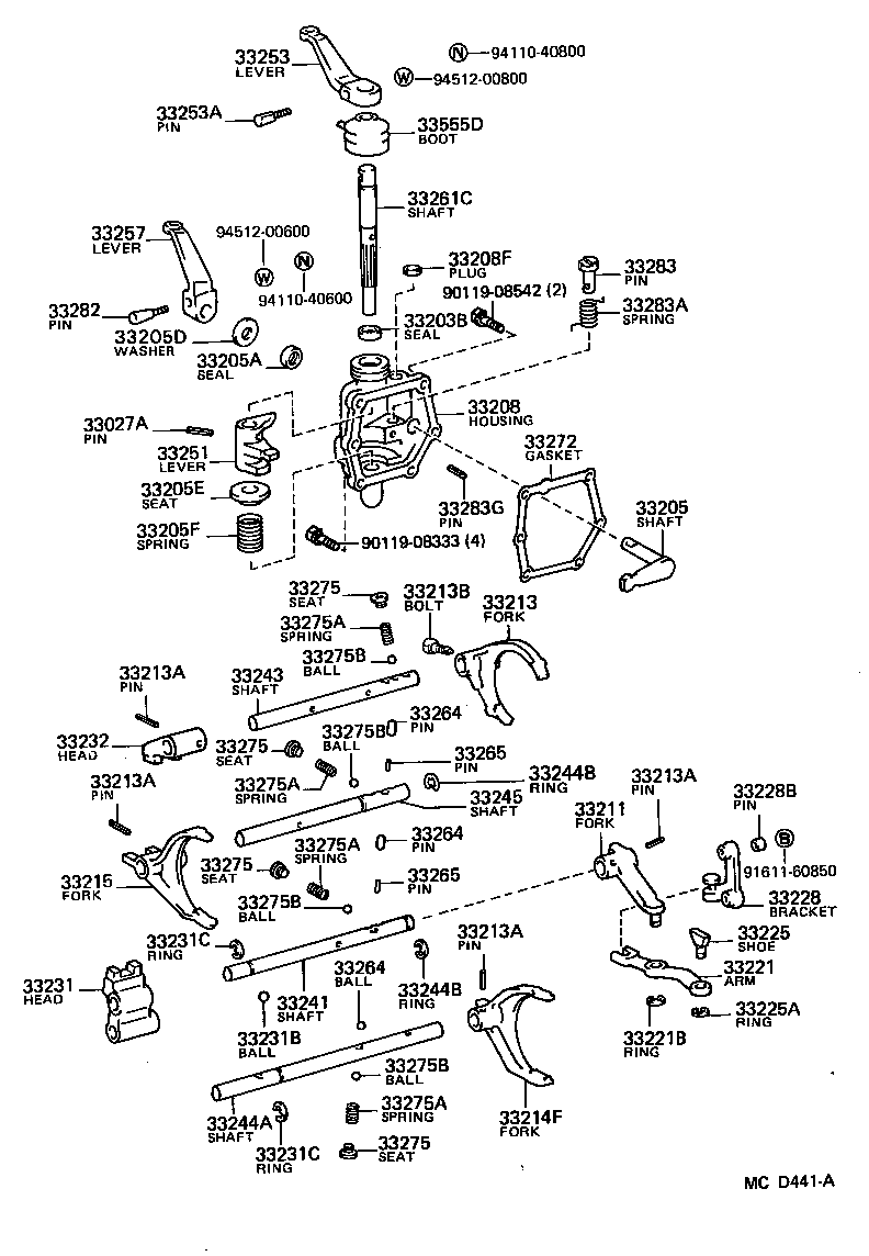  DYNA100 |  GEAR SHIFT FORK LEVER SHAFT MTM