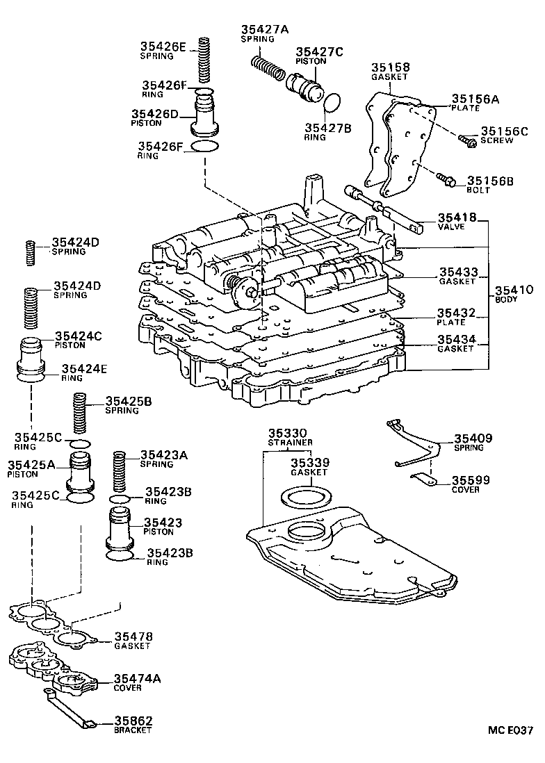  CELICA |  VALVE BODY OIL STRAINER ATM