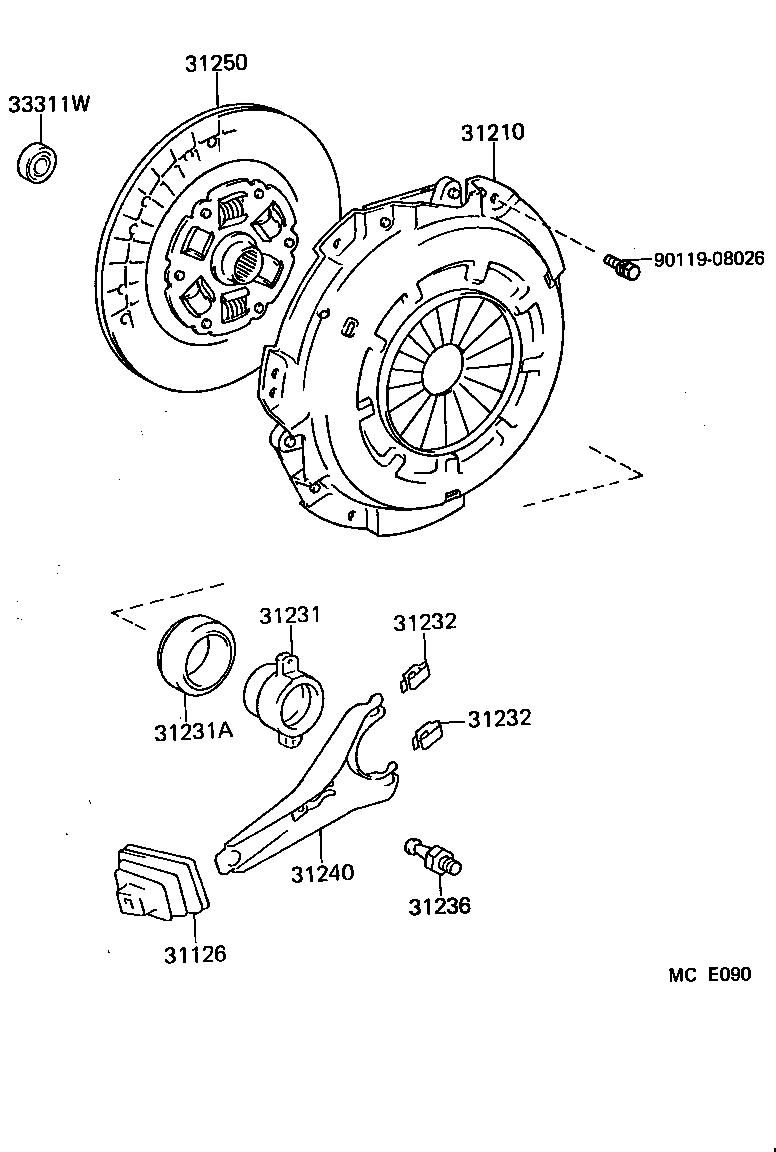  DYNA100 |  CLUTCH RELEASE FORK