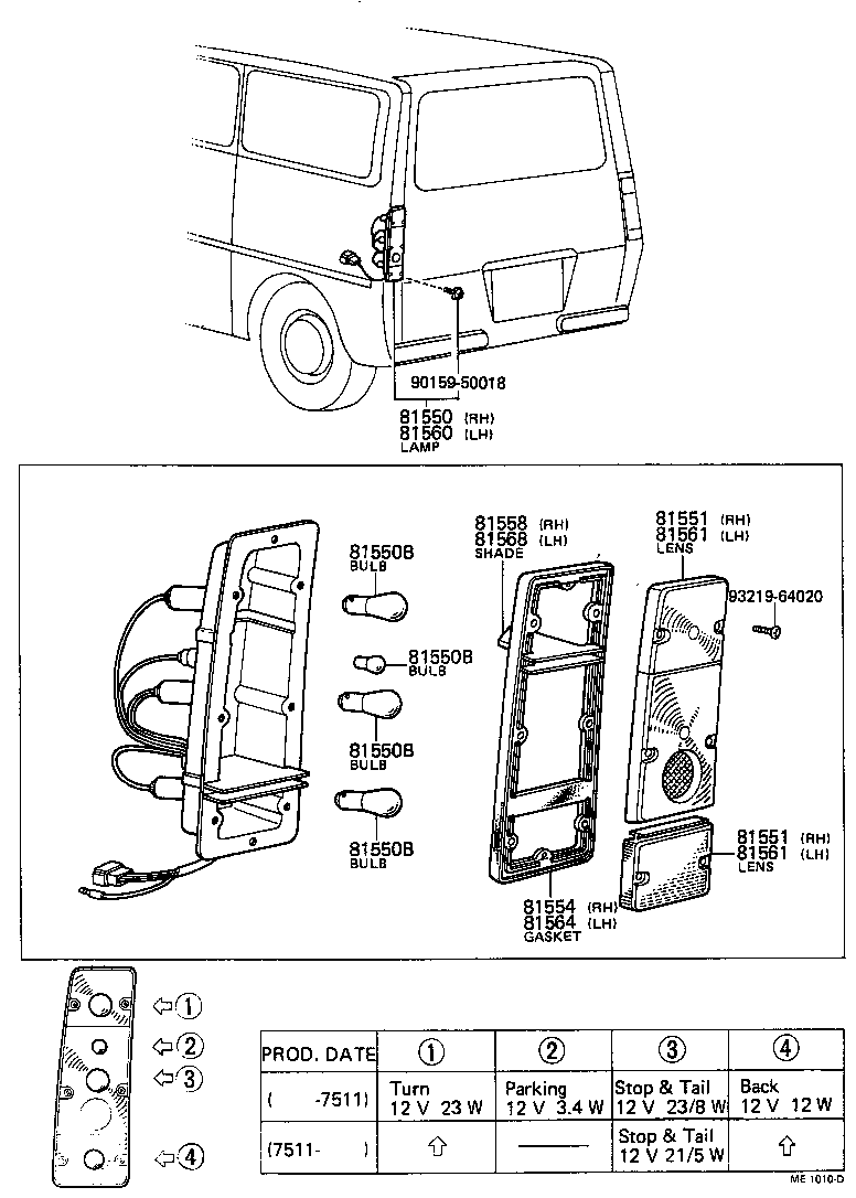  LITEACE |  REAR COMBINATION LAMP