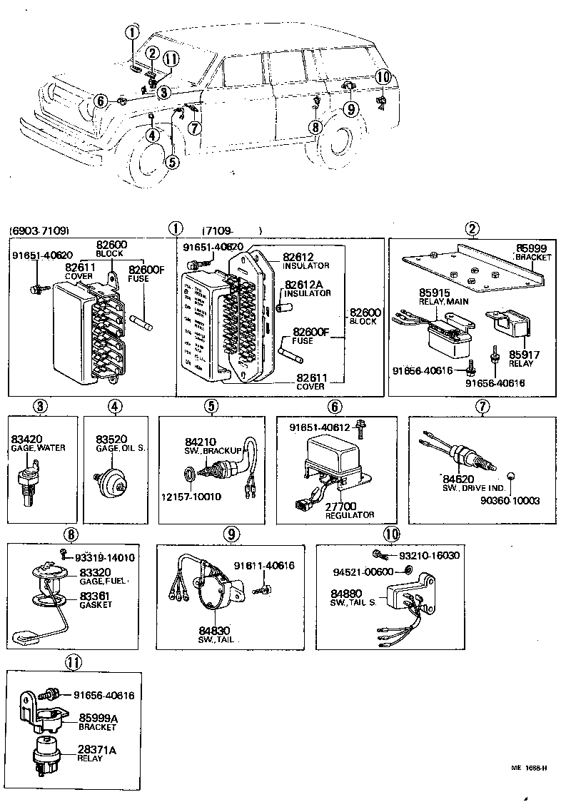  LAND CRUISER 40 45 55 |  SWITCH RELAY COMPUTER