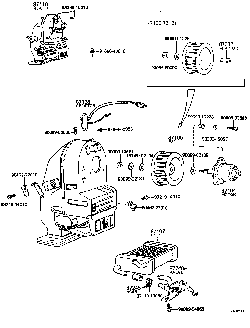  TOYOACE |  HEATING AIR CONDITIONING HEATER UNIT BLOWER