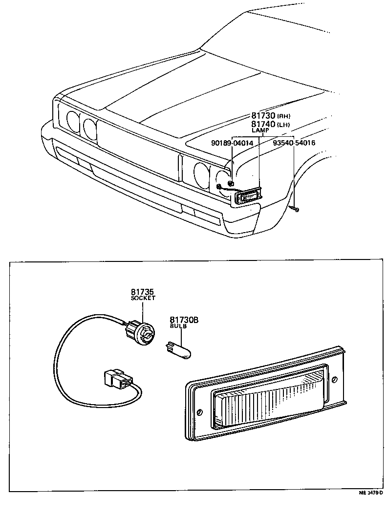  CROWN |  SIDE TURN SIGNAL LAMP OUTER MIRROR LAMP