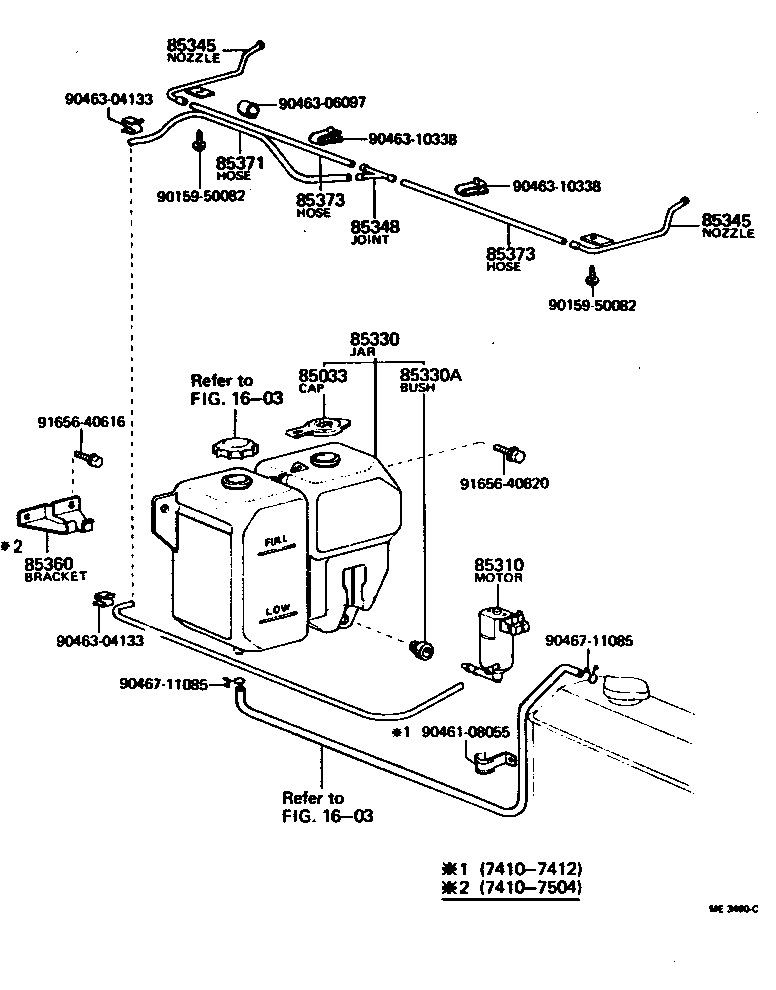  CROWN |  WINDSHIELD WASHER