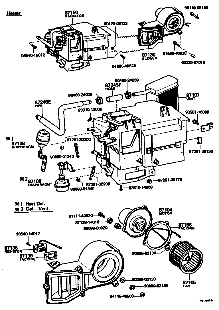  CROWN |  HEATING AIR CONDITIONING HEATER UNIT BLOWER