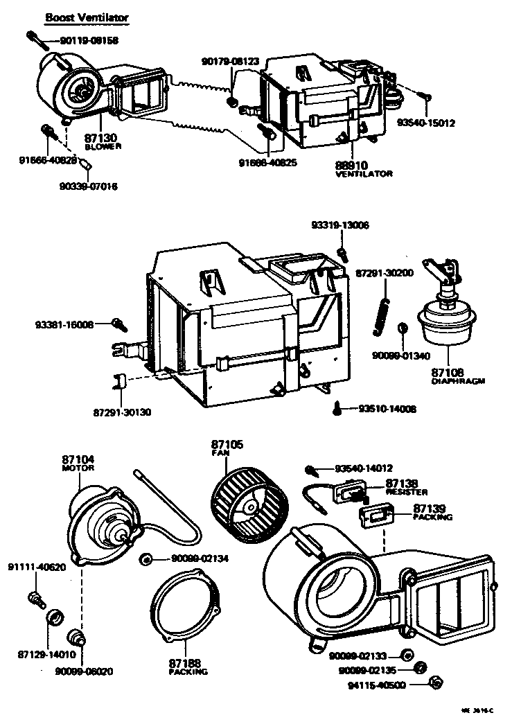  CROWN |  HEATING AIR CONDITIONING HEATER UNIT BLOWER