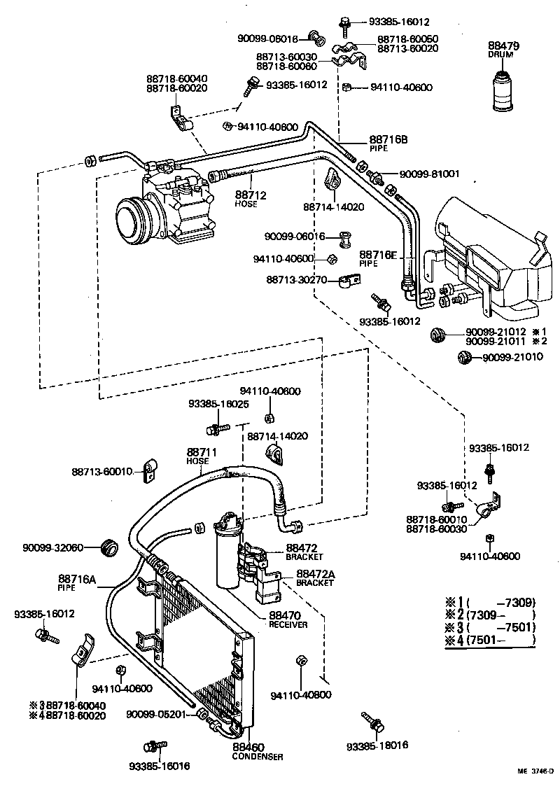  LAND CRUISER 40 45 55 |  HEATING AIR CONDITIONING COOLER PIPING