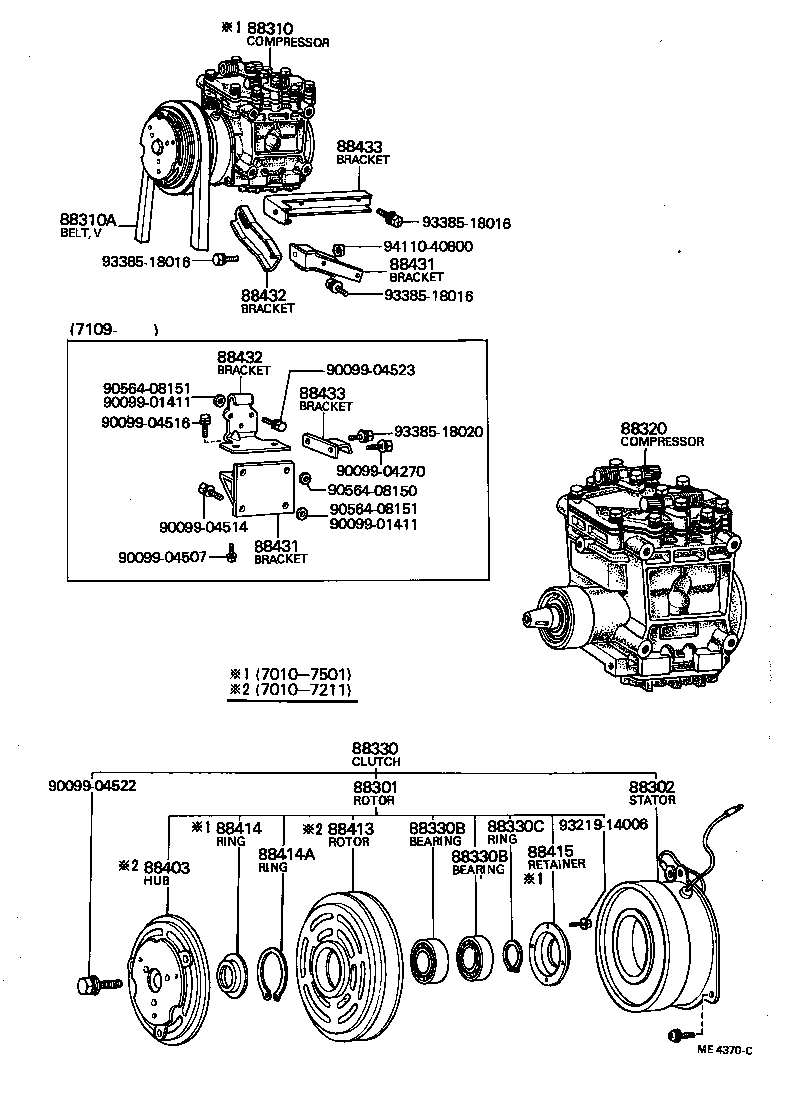  LAND CRUISER 40 45 55 |  HEATING AIR CONDITIONING COMPRESSOR