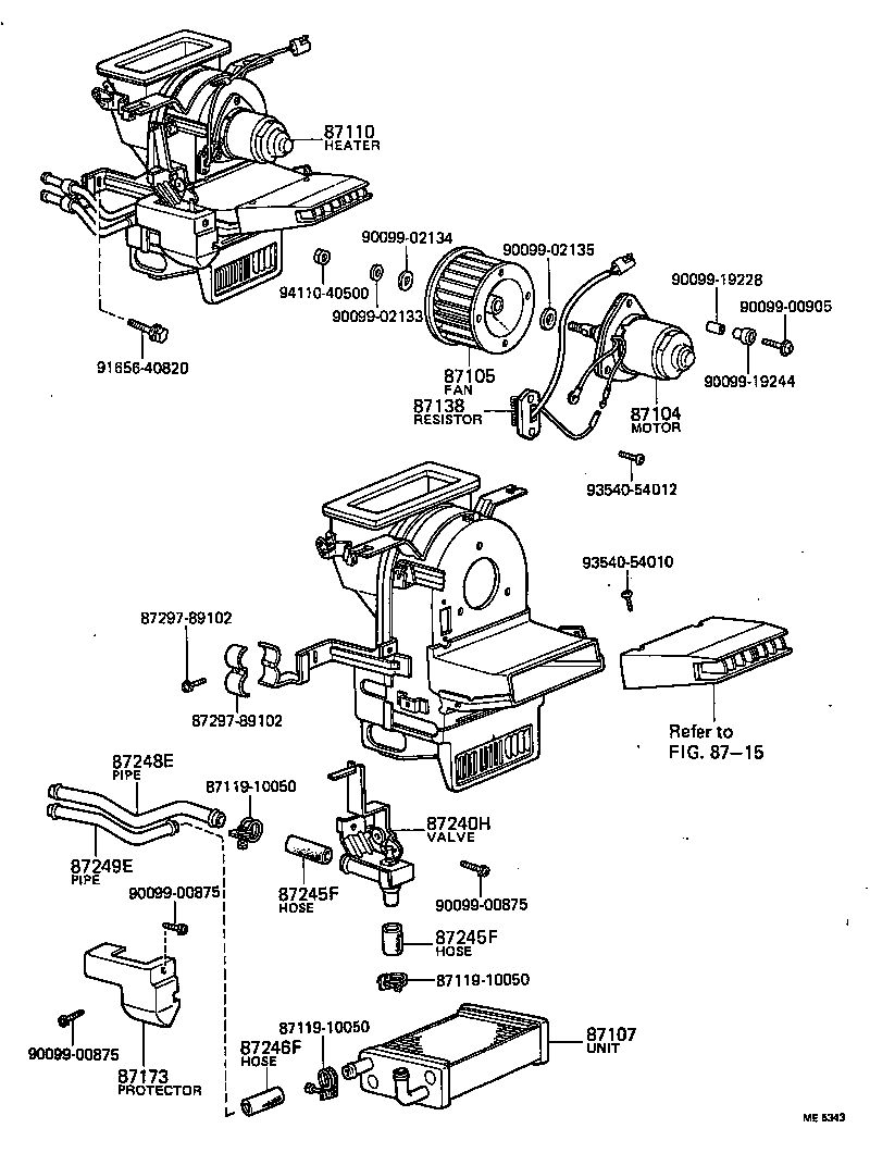  HILUX |  HEATING AIR CONDITIONING HEATER UNIT BLOWER