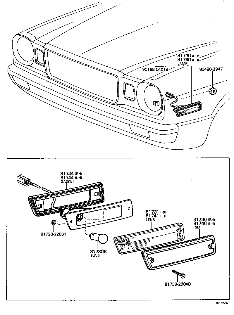  CRESSIDA |  SIDE TURN SIGNAL LAMP OUTER MIRROR LAMP