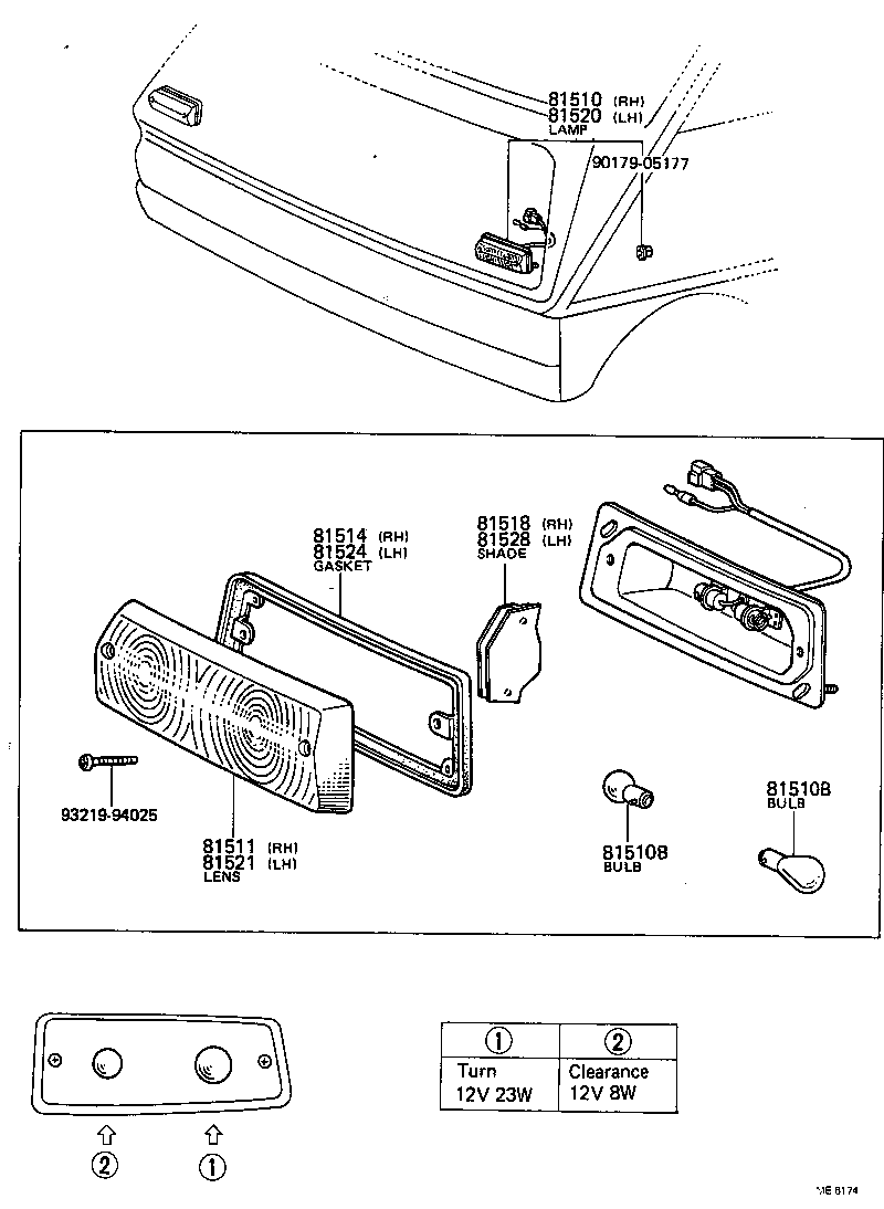  TOYOACE |  FRONT TURN SIGNAL LAMP